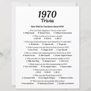 1970 Trivia Game