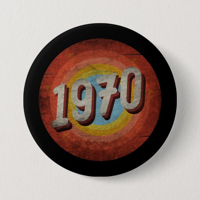 1970 VINTAGE 3 INCH ROUND BUTTON (Front)