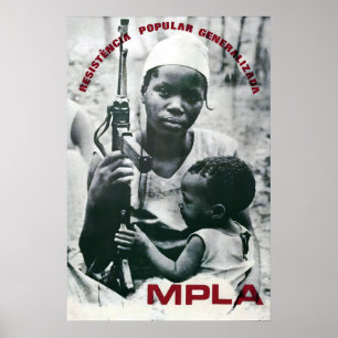 1970s Angola Propaganda Poster Support the