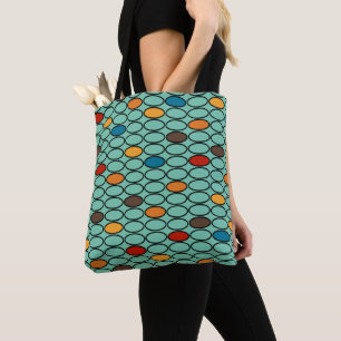 1970s Blue Ovals Tote Bag