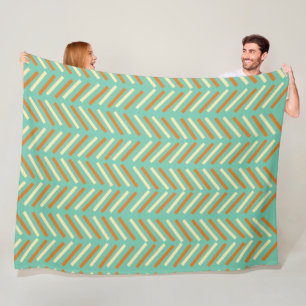 1970s Chevron Fleece Blanket