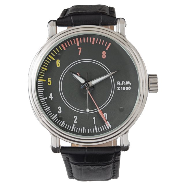 1970s Classic Sports Car Tachometer Watch (Front)