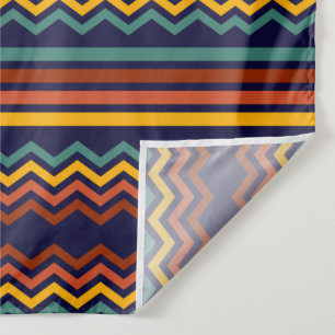 1970s Colourful Retro horizontal Stripes and zigza Tapestry