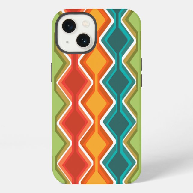 1970s Connected Diamonds iPhone Case (Back)