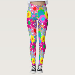 1970s Flower Power Leggings