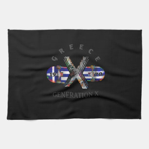 1970's Generation X Greece Skateboard Kitchen Towel