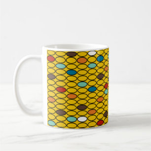 1970s Gold Ovals Coffee Mug