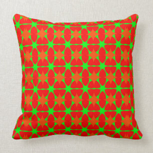 1970's Green Rust Throw Pillow