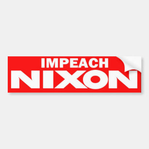 1970s Impeach Nixon Vintage Bumper Sticker