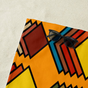 1970s Inspired Diamonds  Beach Towel