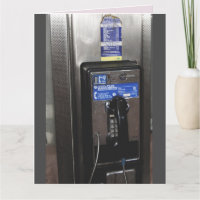 1970's kid PHONE BOOTH BIRTHDAY CARD