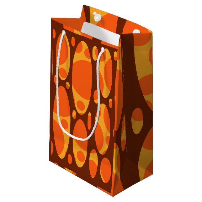 1970s Layered Ovals  Small Gift Bag (Front Angled)