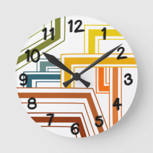 1970s Lines  Round Clock