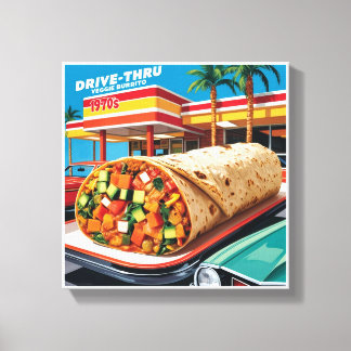 1970s Los Angeles Burrito Canvas Print