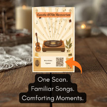 1970s Music Playlist Greeting Card Dementia