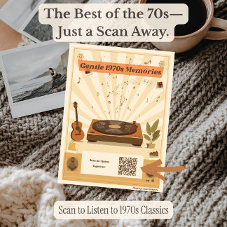 1970s Music Therapy with Spotify QR Code Plaque