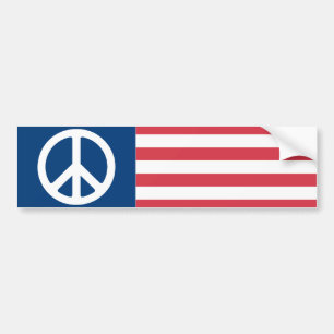 1970s Peace Flag Bumper Sticker
