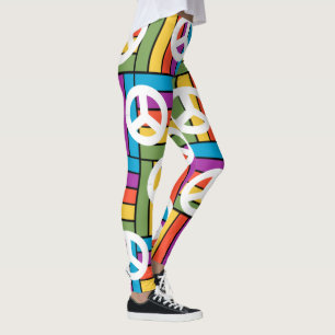 1970s Peace Leggings