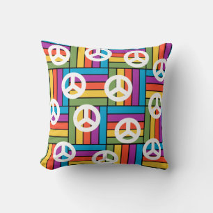 1970s Peace Throw Pillow