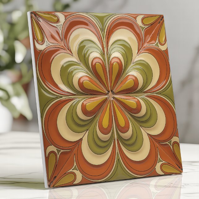 1970s Psychedelic Floral Burst Tile (Creator Uploaded)
