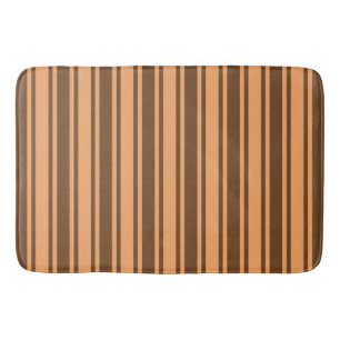 1970s retro brown candy stripes bath mat