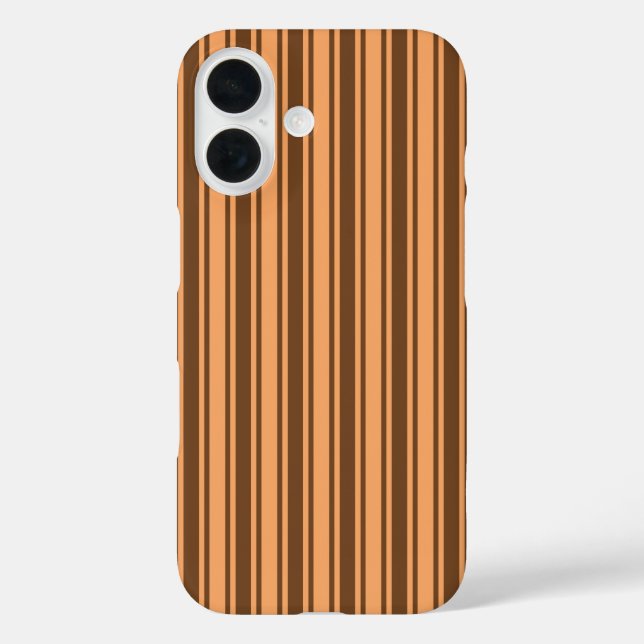 1970s retro brown candy stripes Case-Mate iPhone case (Back)