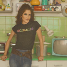 1970s Retro Daisies Multicolor Stripe