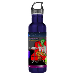 1970's Retro Extraterrestrial in Disco Lounge 710 Ml Water Bottle