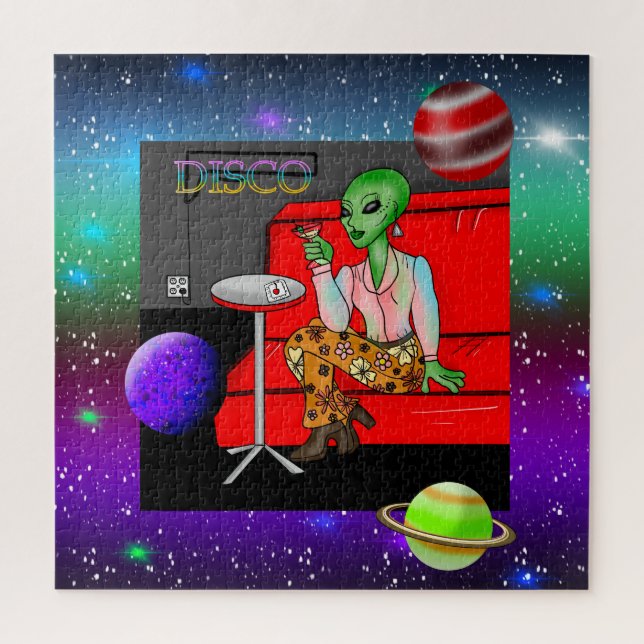 1970's Retro Extraterrestrial in Disco Lounge Jigsaw Puzzle (Vertical)
