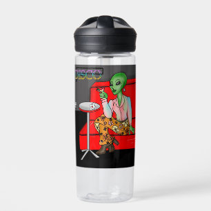 1970's Retro Extraterrestrial in Disco Lounge Water Bottle
