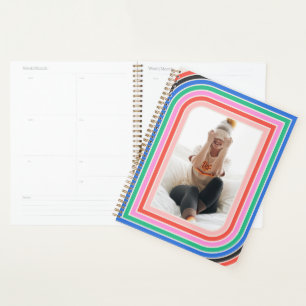 1970s Retro Stripe Customizable Photo Planner