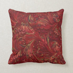 1970's Ruby Pattern Throw Pillow