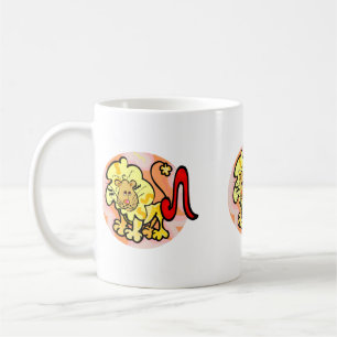1970s style Leo Lion with Symbol Coffee Mug