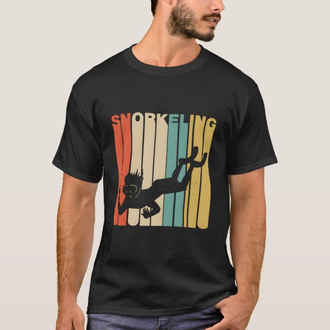 1970'S Style Snorkeling Snorkeler T-Shirt (Front)