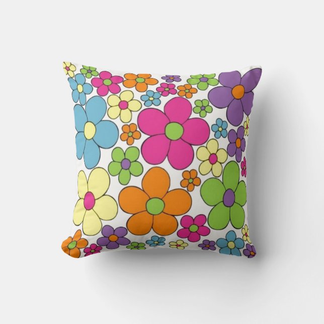 1970's Style Throw Pillow (Front)
