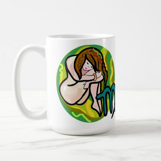 1970s style Virgo with Symbol Coffee Mug (Left)