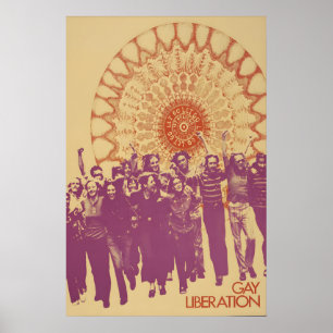 1970s USA political poster Gay liberation Hippie