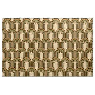 1970s vintage arches repeating pattern fabric