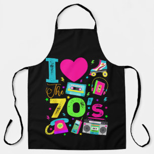 1970's vintage style seventies retro party apron