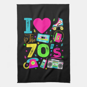 1970's vintage style seventies retro party kitchen towel