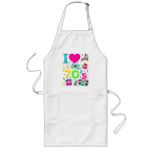 1970's Vintage Style Seventies Retro Party Long Apron
