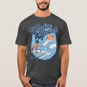 1970s Vintage Surfing Venice Beach Florida Retro S T-Shirt