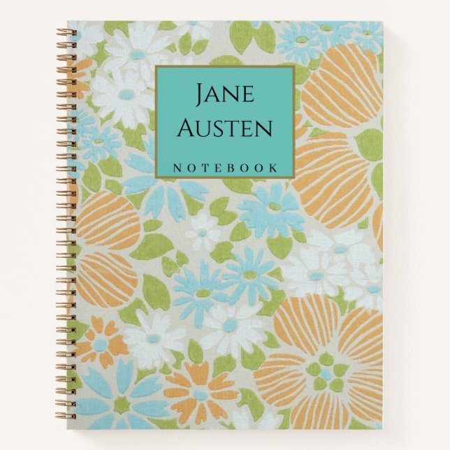 1970's vintage wallpaper Personalized  Notebook (Front)