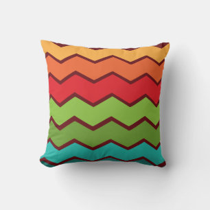 1970s Zigzag Throw Pillow