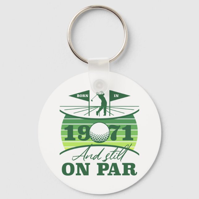 1971 50th Birthday Golf Lover Keychain (Front)