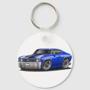 1971-72 Chevelle Blue-Black Car Keychain