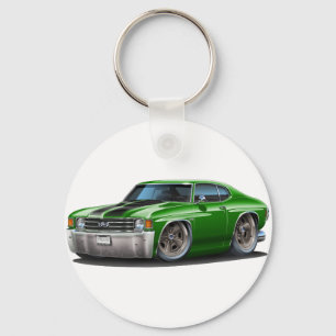 1971-72 Chevelle Green-Black Car Keychain
