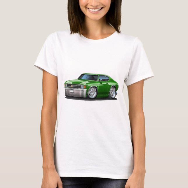 1971-72 Chevelle Green Car T-Shirt (Front)