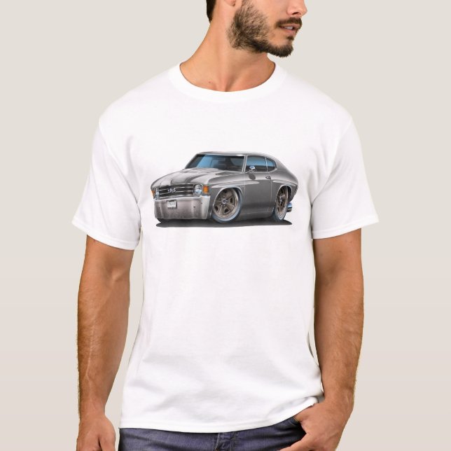 1971-72 Chevelle Grey-White Car T-Shirt (Front)