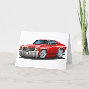 1971-72 Chevelle Red Car Card